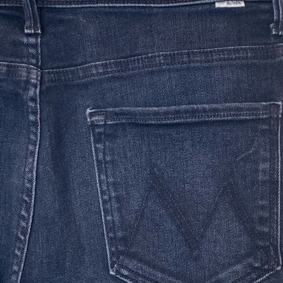 MOTHER The Pixie Swooner Ankle Fray High Rise Jeans in Thunder Road, Size 31 - Picture 11 of 16